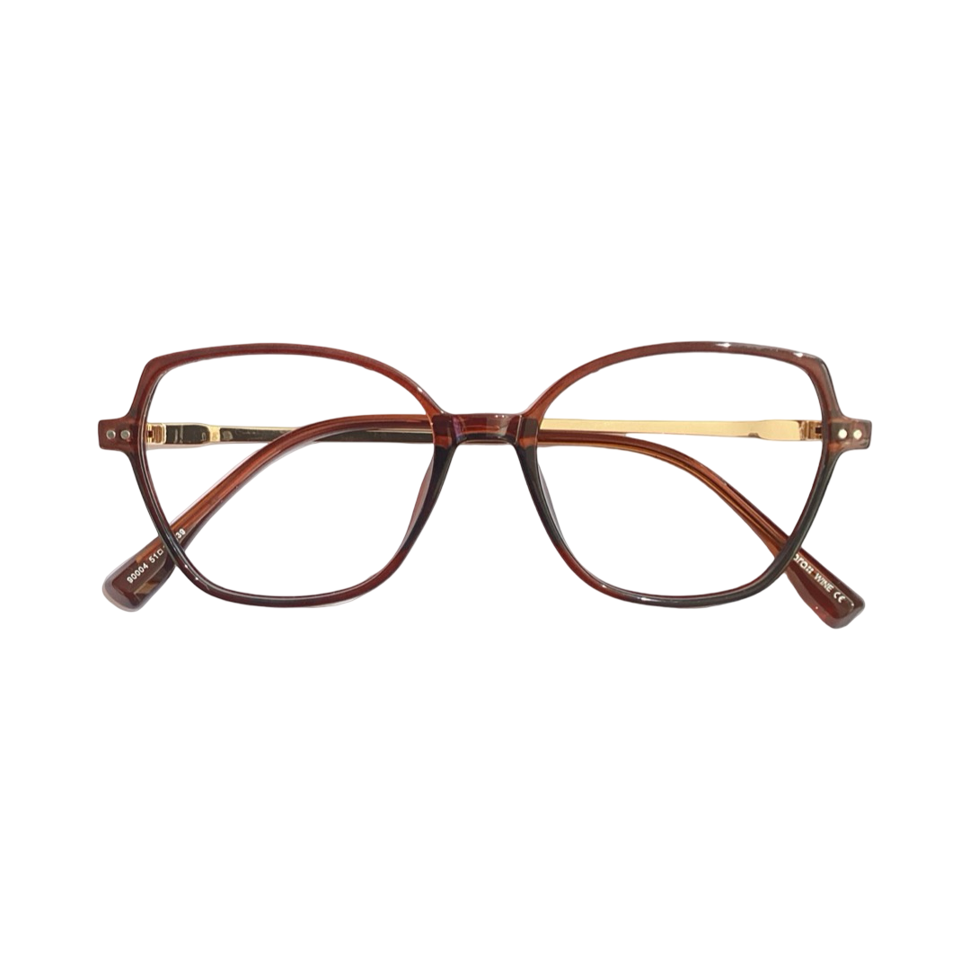 Para 9004 Tr Flexi Brown Gold Cat Eyes Full Frame 51