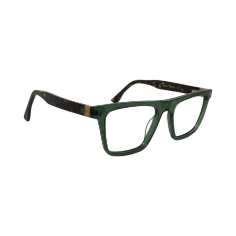 Wolfeyes 21006 Acetate Green Square Full Frame 52