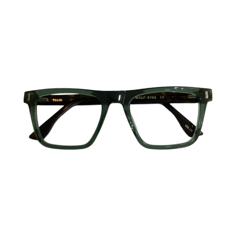Wolfeyes 21006 Acetate Green Square Full Frame 52