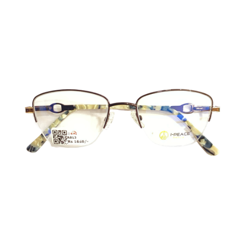 I Peace 947602 Metal Brown Oval Half Frame 49