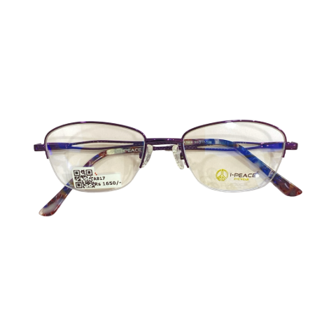 I Peace 947606 Metal Purple Oval Half Frame 50