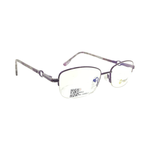 I Peace 947607 Metal Purple Oval Half Frame 50