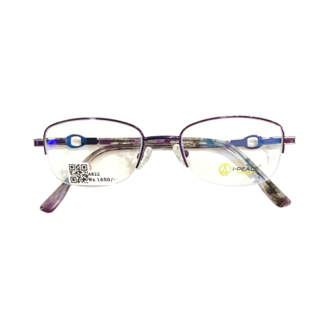 I Peace 947607 Metal Purple Oval Half Frame 50