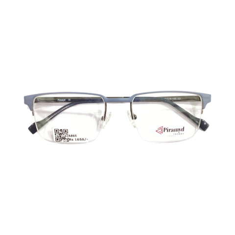 Piramyd 1010 Metal Black Gold Rectangle Half Frame 53