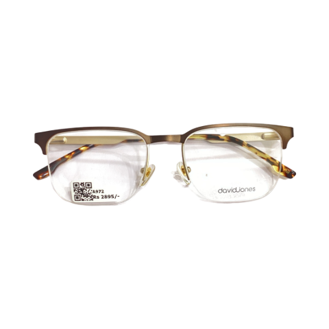 David Jhon Dj0467 Metal Brown Square Half Frame 53