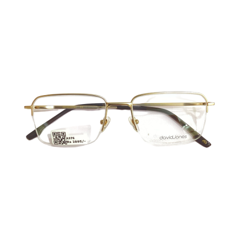 David Jhon Dj0463 Metal Gold Square Half Frame 53