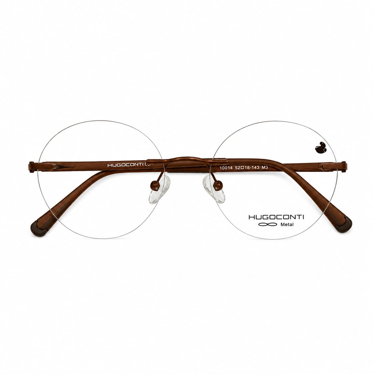 Hugo Conti 10014 Metal Tr Brown Round Rimless 52