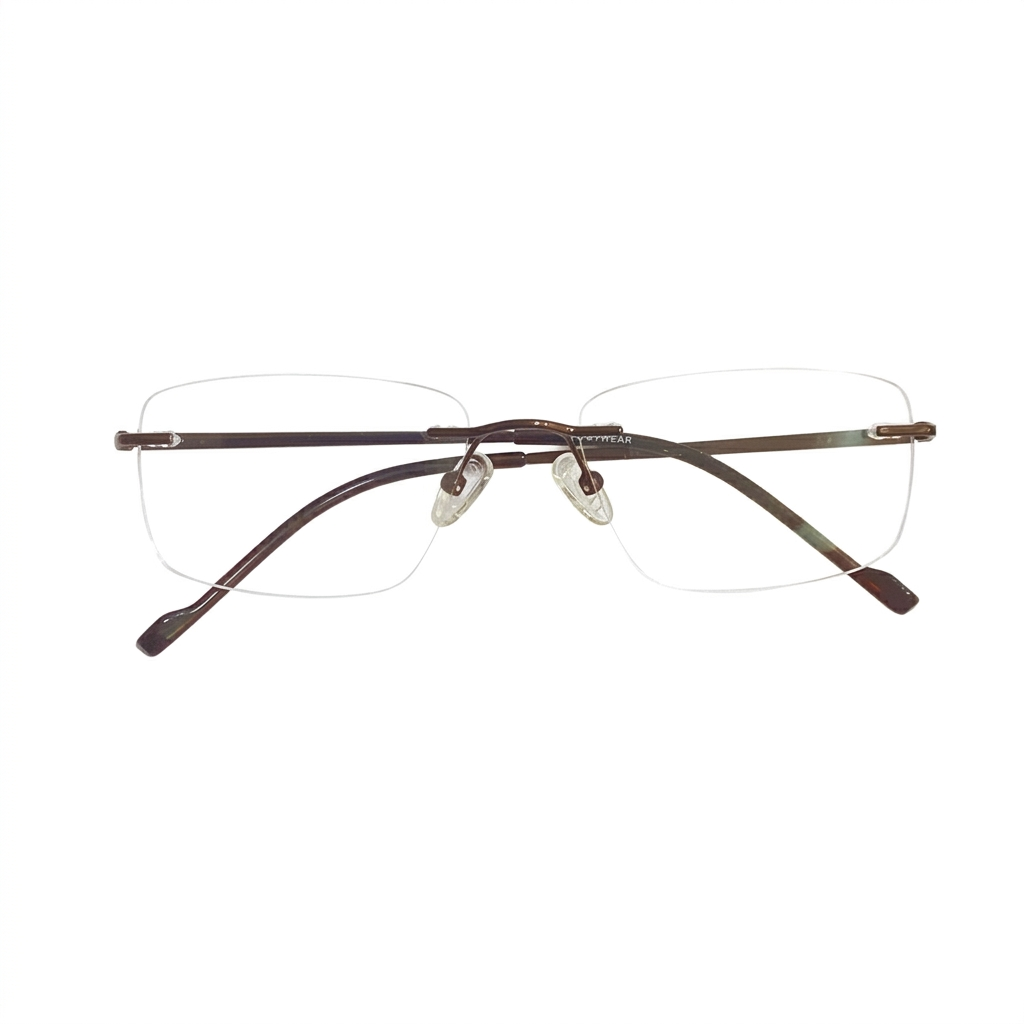 InfinityPro IP9098 Ip Plating Brown Rectangle Rimless 54