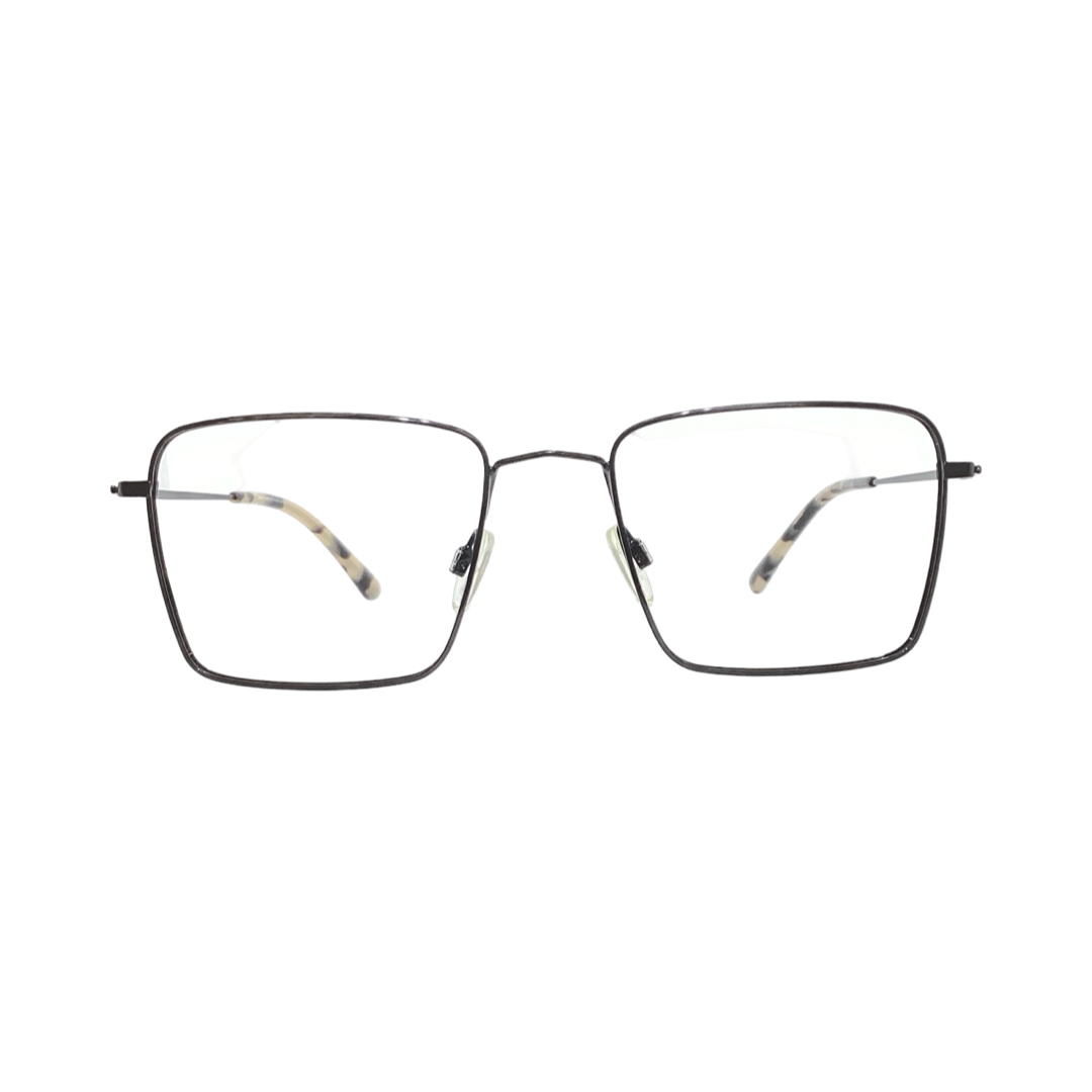Intense Focus Light Rims Metal Black Square Full Frame 54