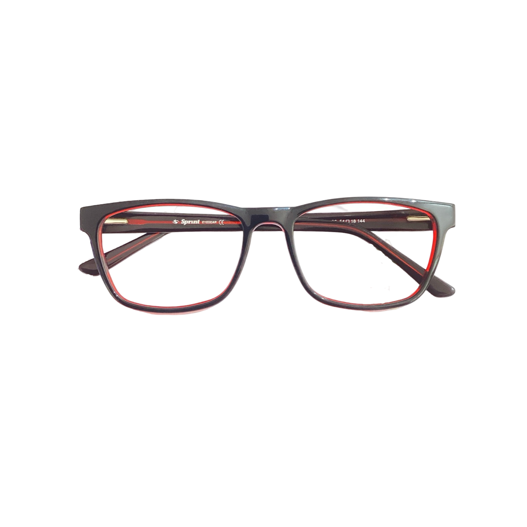 Sprint Sn312 Acetate Black Rectangle Full Frame 54