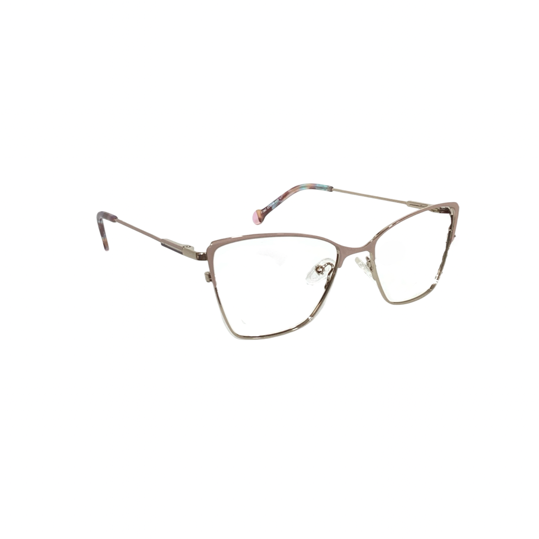 Sparkle Star F782 Metal Cream Gold Cat Eyes Full Frame 52