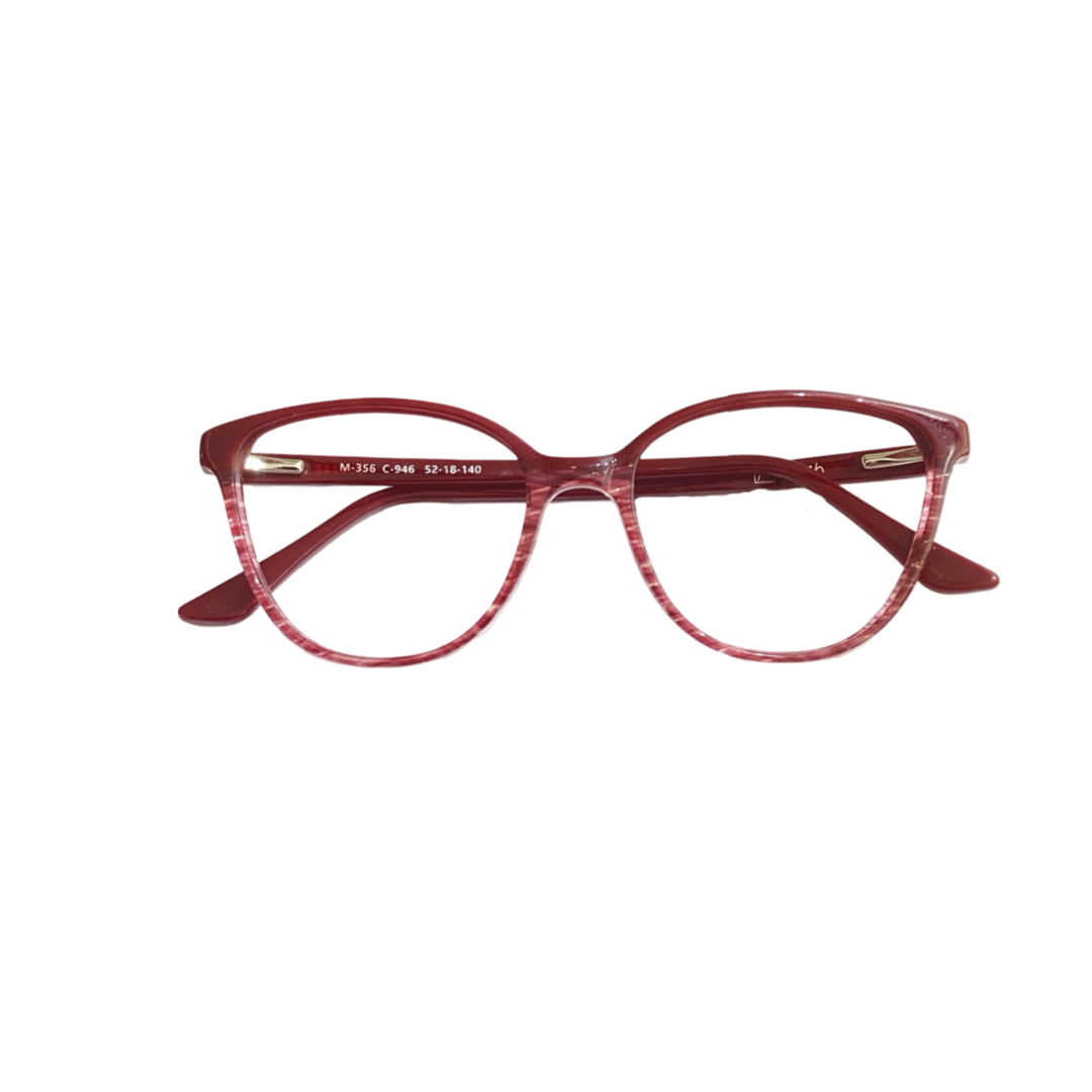 I Touch M356 Acetate Trendy Red Cat Eyes Full Frame 52