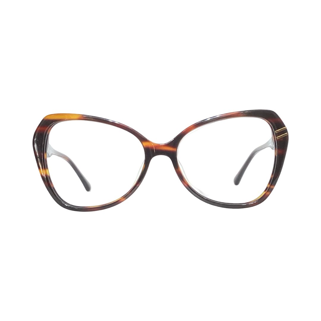 Scavin 526 Acetate Leopard Brown Cat Eyes Full Frame 53