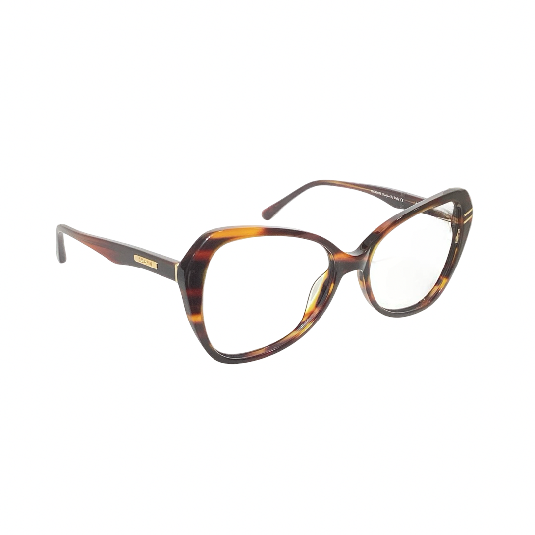 Scavin 526 Acetate Leopard Brown Cat Eyes Full Frame 53