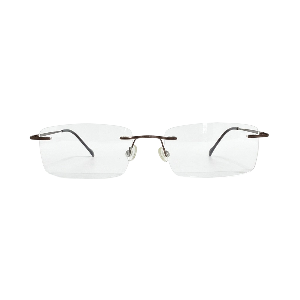 KD Jl56 Titanium Brown Rectangle Rimless 52