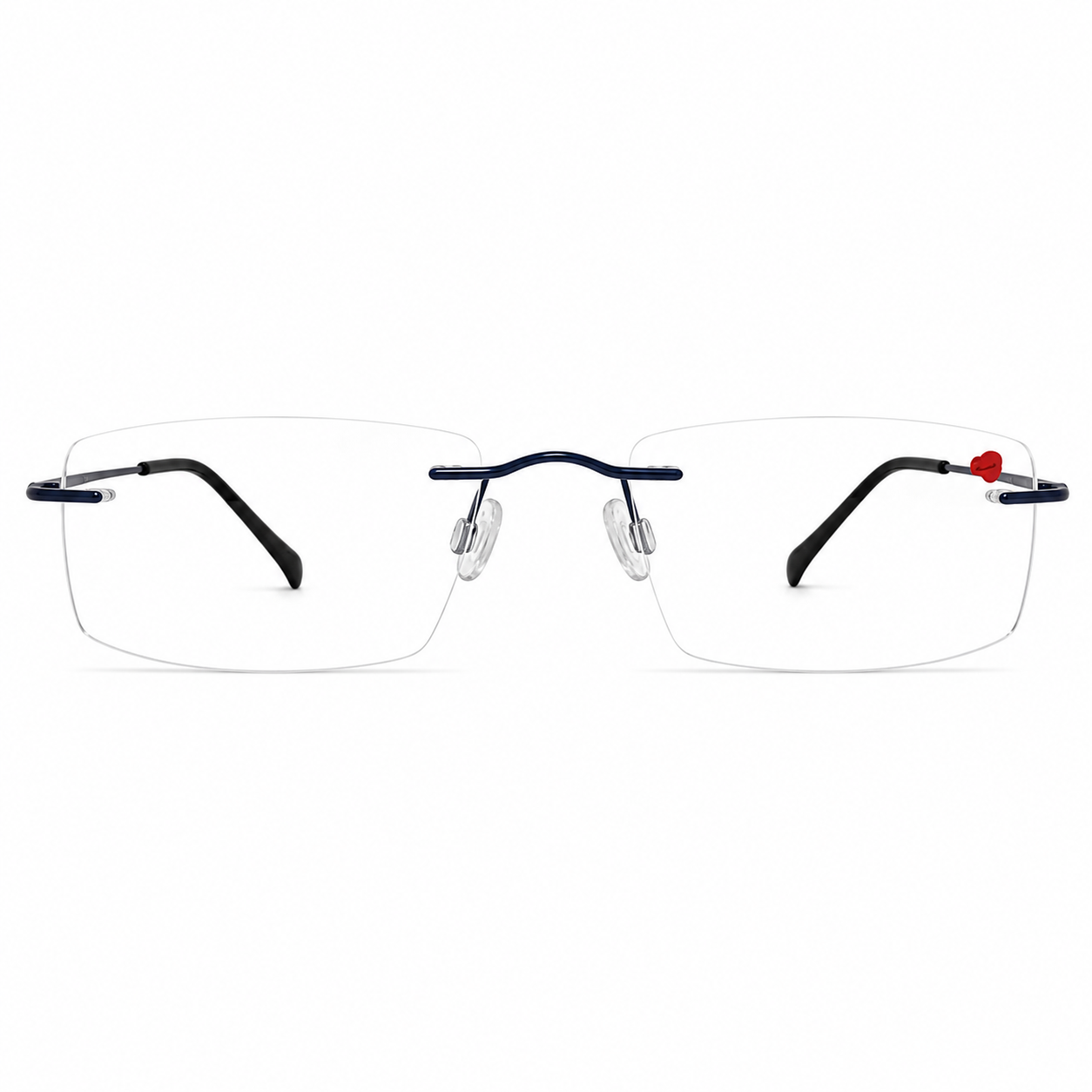 Insist Vogue Iv049 Titanium Blue Rectangle Rimless 52