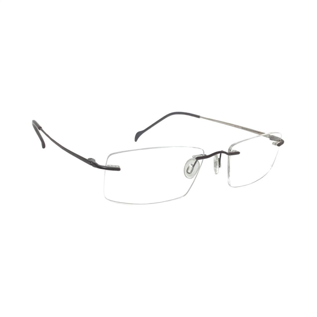 Insist Vogue Iv049 Titanium Black Rectangle Rimless 52