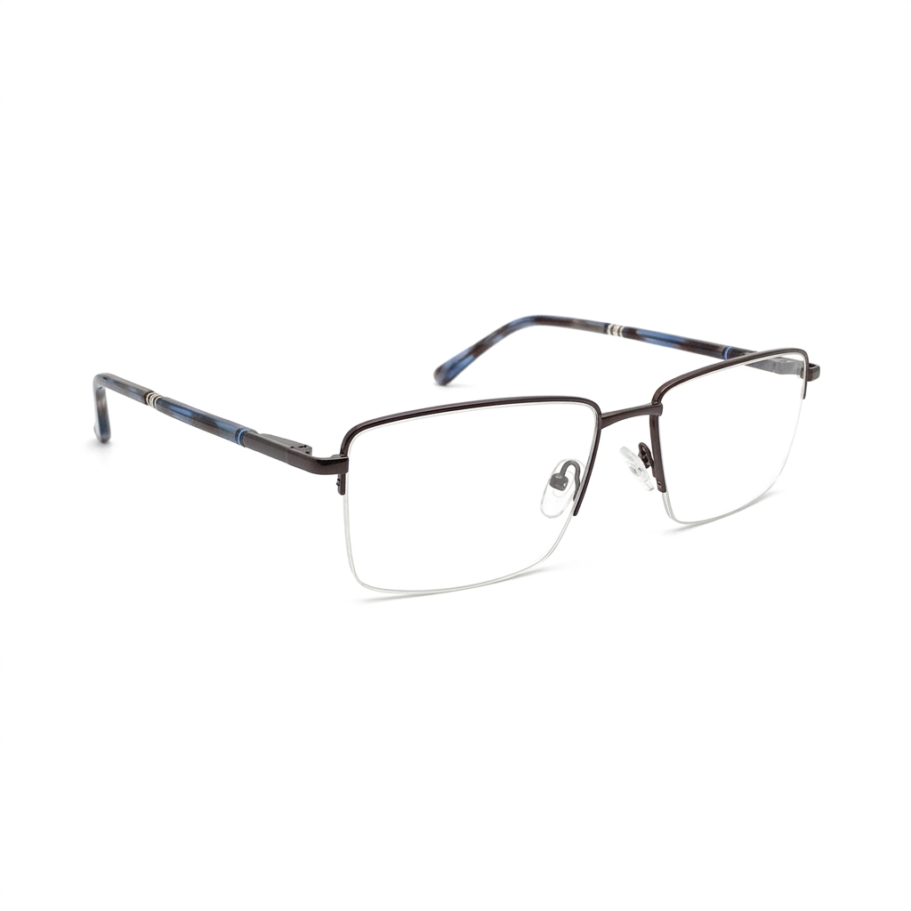 Prestige P2394 Metal Black Square Half Frame 54