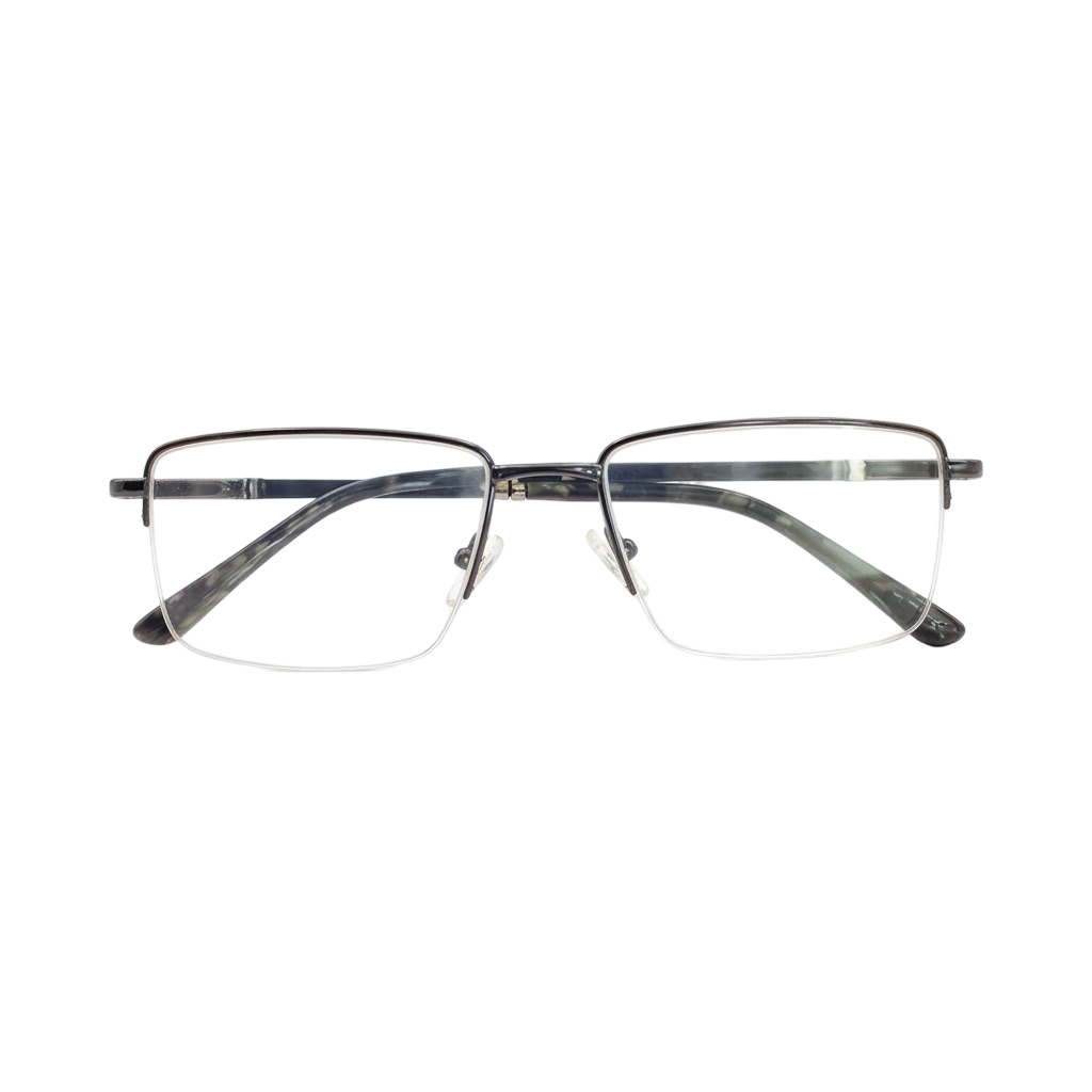 Prestige P2394 Metal Black Square Half Frame 54