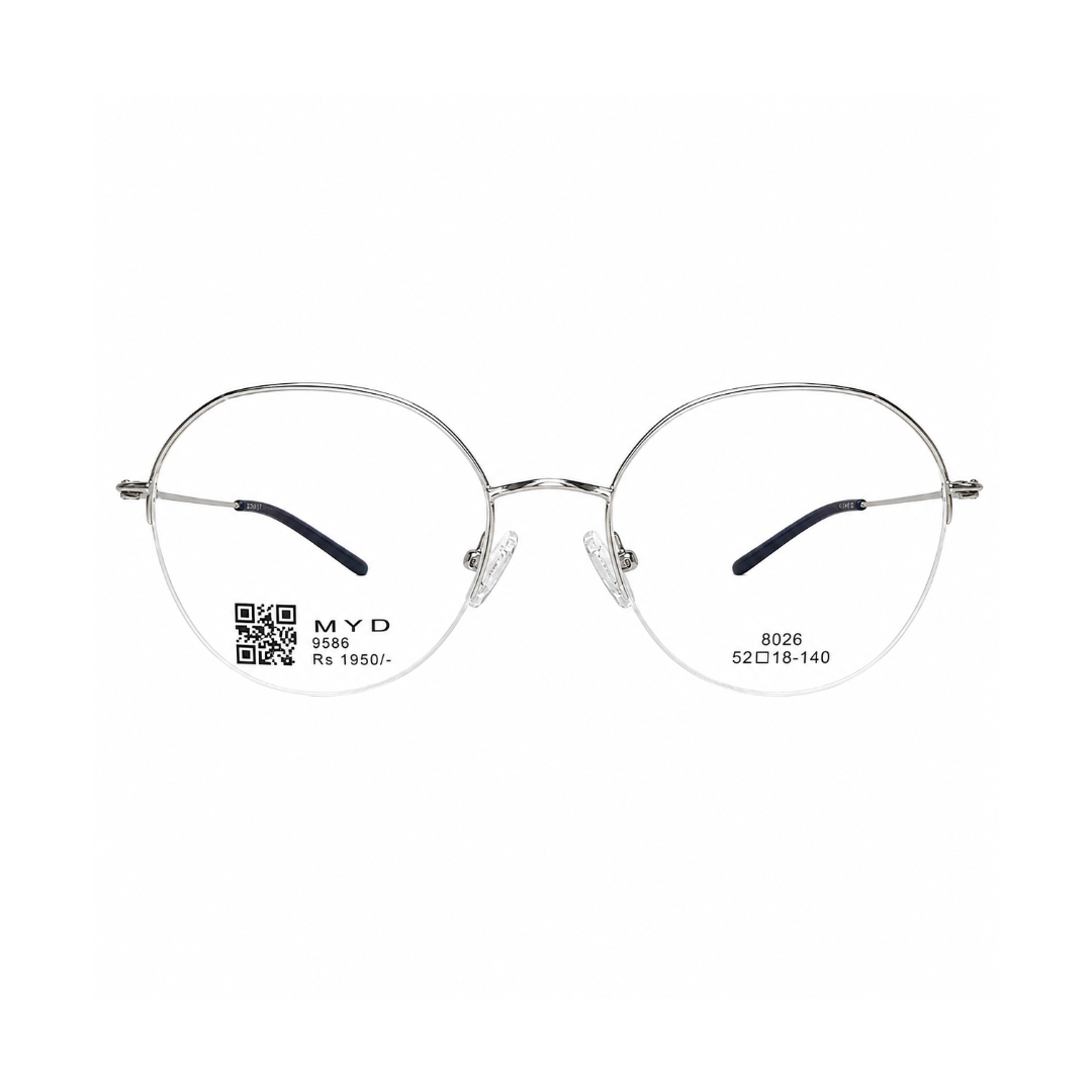 Piramyd 8026 Metal Silver Hexagon Half Frame 52