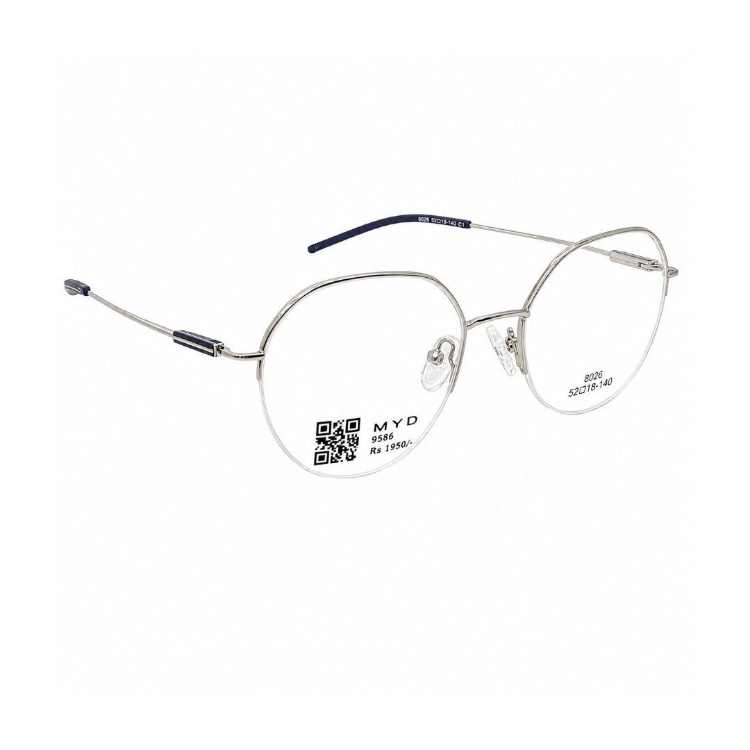 Piramyd 8026 Metal Silver Hexagon Half Frame 52