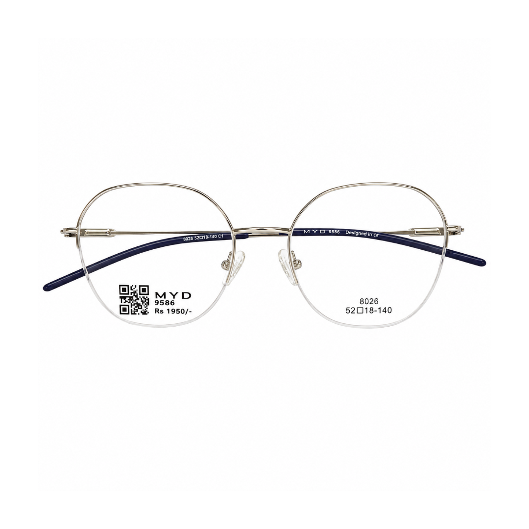 Piramyd 8026 Metal Silver Hexagon Half Frame 52