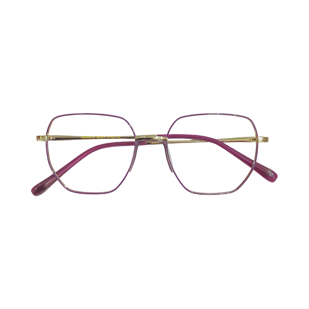 Wolfeyes 5002 Metal Brown Square Rimless 53
