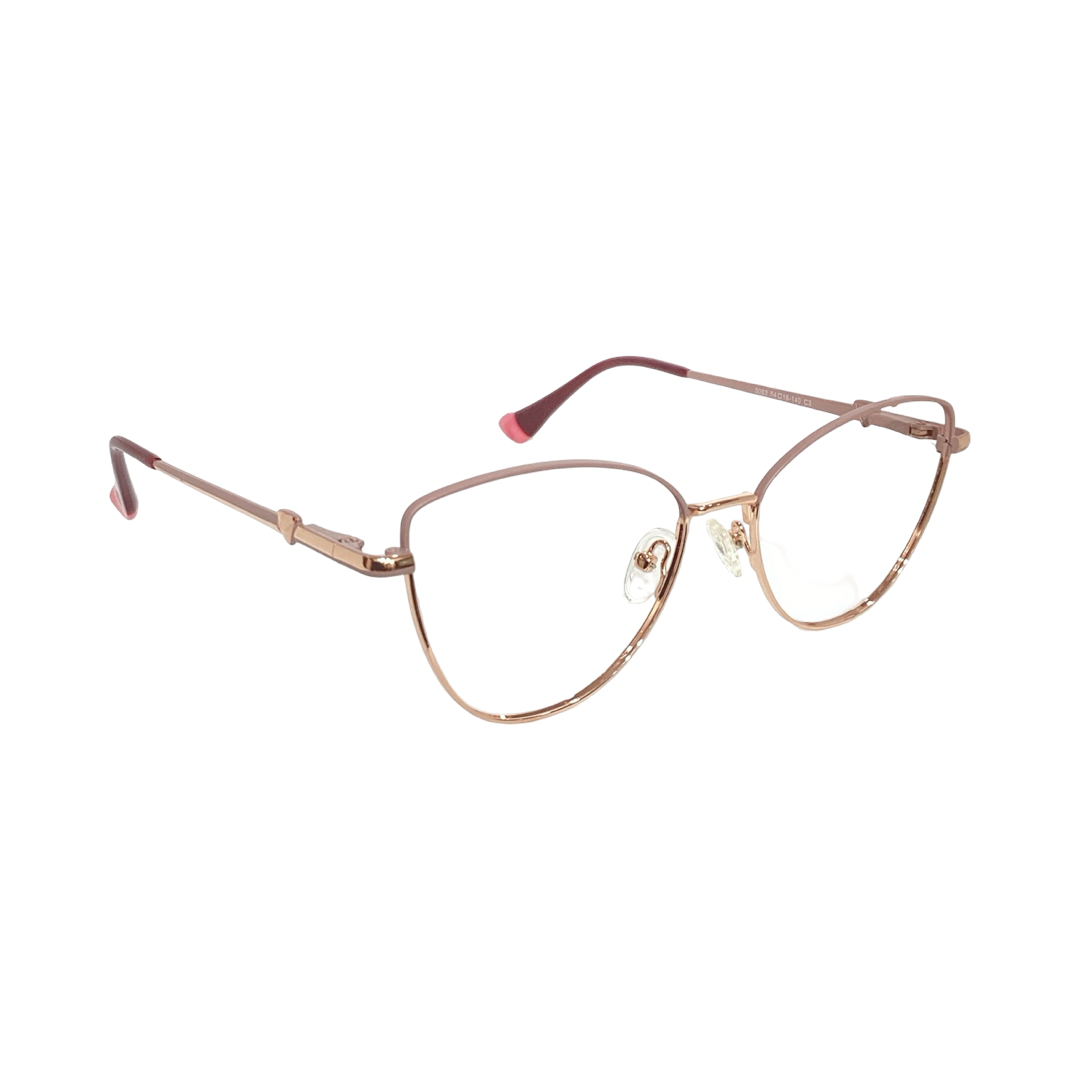 Wolfeyes 5083 Metal Pink Gold Cat Eyes Full Frame 54
