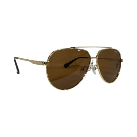 Mazik 1096 Metal Gold Brown Aviator Full Frame 50