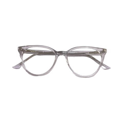 Trendy M7047 Acetate Cristal White Cat Eyes Full Frame 52