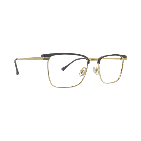 Frank Mullar H00145 Metal Gold Black Club Master Full Frame 54