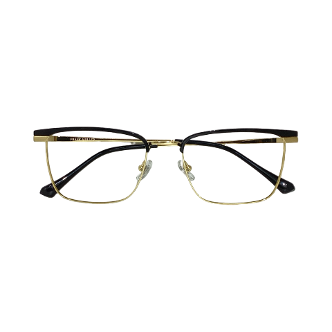 Frank Mullar H00145 Metal Gold Black Club Master Full Frame 54