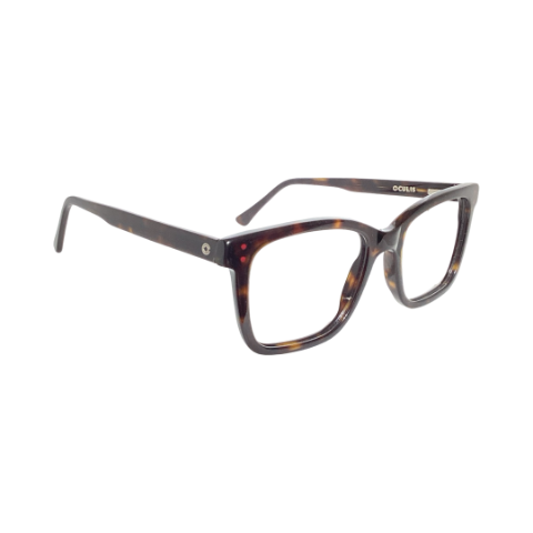 Oculis 10053 Acetate Leopard Brown Square Full Frame 52