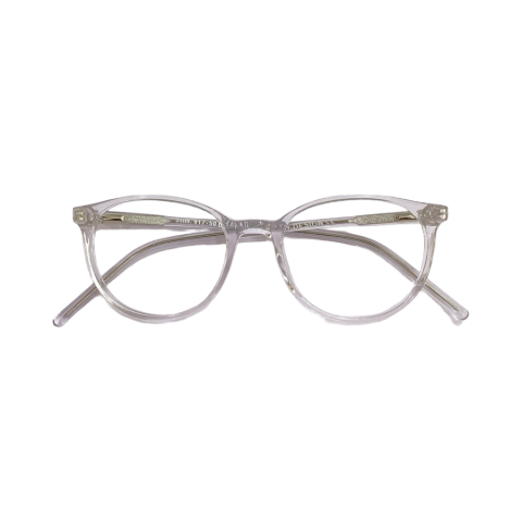 Trendy M917 Acetate Cristal White Round Full Frame 50
