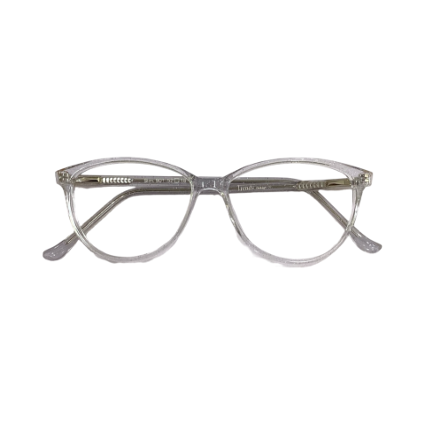 Trendy M901 Acetate Cristal White Cat Eyes Full Frame 52