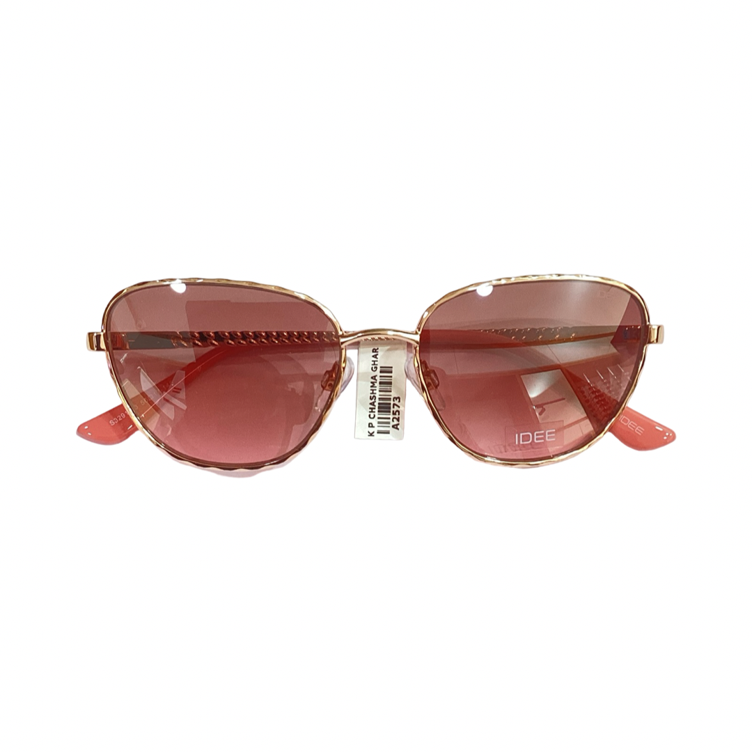 Idee S3291 Metal Gold Pink Cat Eyes Full Frame 56