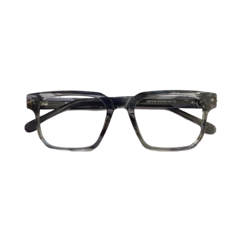 Wolfeyes Cs7118 Acetate Gray Square Full Frame 51
