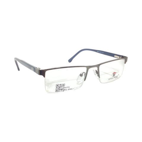 Royalberry 55807 Metal Metalic Gray Rectangle Half Frame 50
