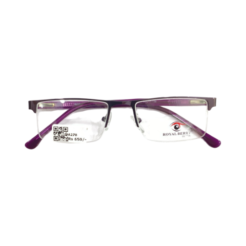 Royalberry 55807 Metal Purple Rectangle Half Frame 50