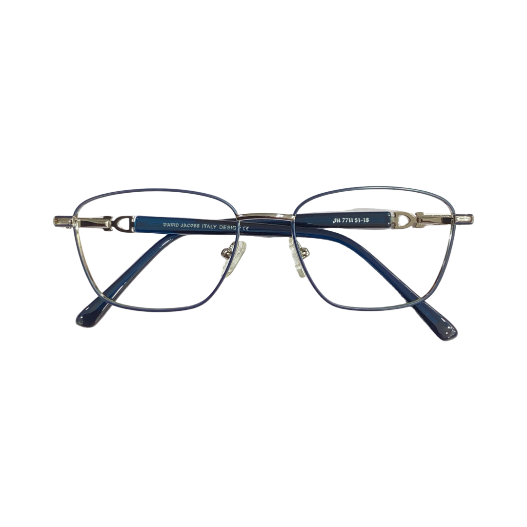 David Jacobs Jh177 Metal Metalic Gray Blue Oval Full Frame 51