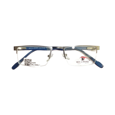 Royalberry 55806 Metal Metalic Gray  Rectangle Half Frame 49