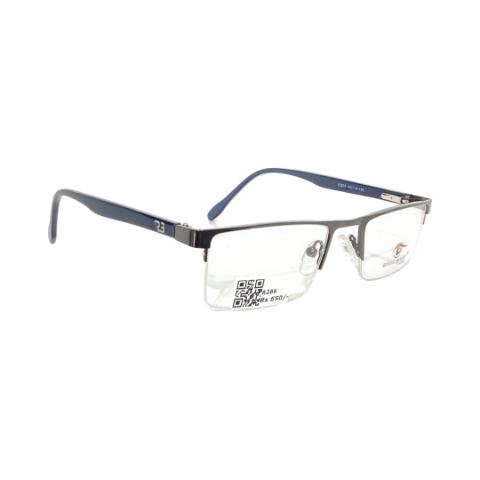 Royalberry 55806 Metal Metalic Gray  Rectangle Half Frame 49
