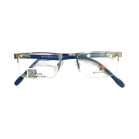 Royalberry 55806 Metal Metalic Gray  Rectangle Half Frame 49