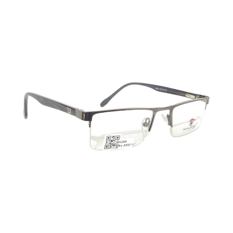 Royalberry 55806 Metal Metalic Gray  Rectangle Half Frame 49