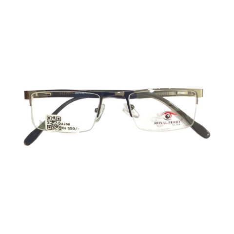 Royalberry 55806 Metal Metalic Gray  Rectangle Half Frame 49