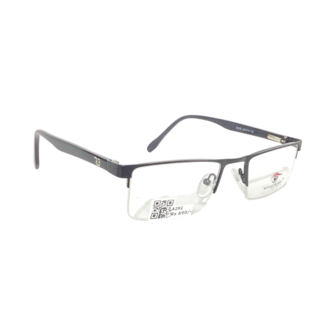 Royalberry 55806 Metal Black Rectangle Half Frame 49