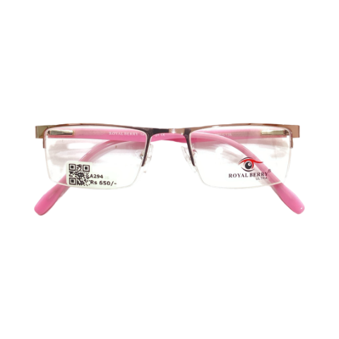 Royalberry 55806 Metal Pink Rectangle Half Frame 49