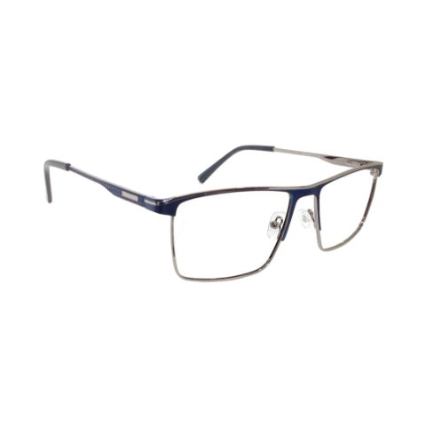 Finger 9004 Metal  Silver Blue Square Full Frame 56