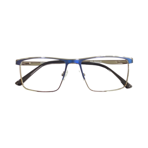 Finger 9004 Metal  Silver Blue Square Full Frame 56