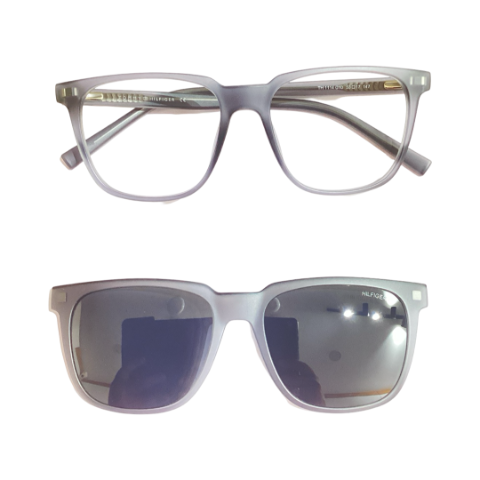 Tommy Hilfiguer Th114 Acetate Gray Square Full Frame 53
